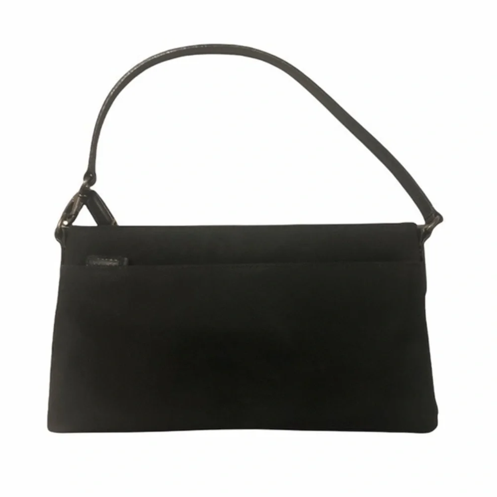 Coach vintage nylon leather black mini bag
